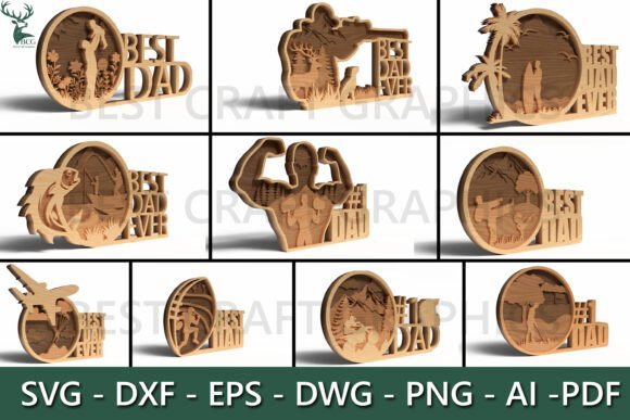 Paquete De Trofeo Mejor Papa Creativo Digital